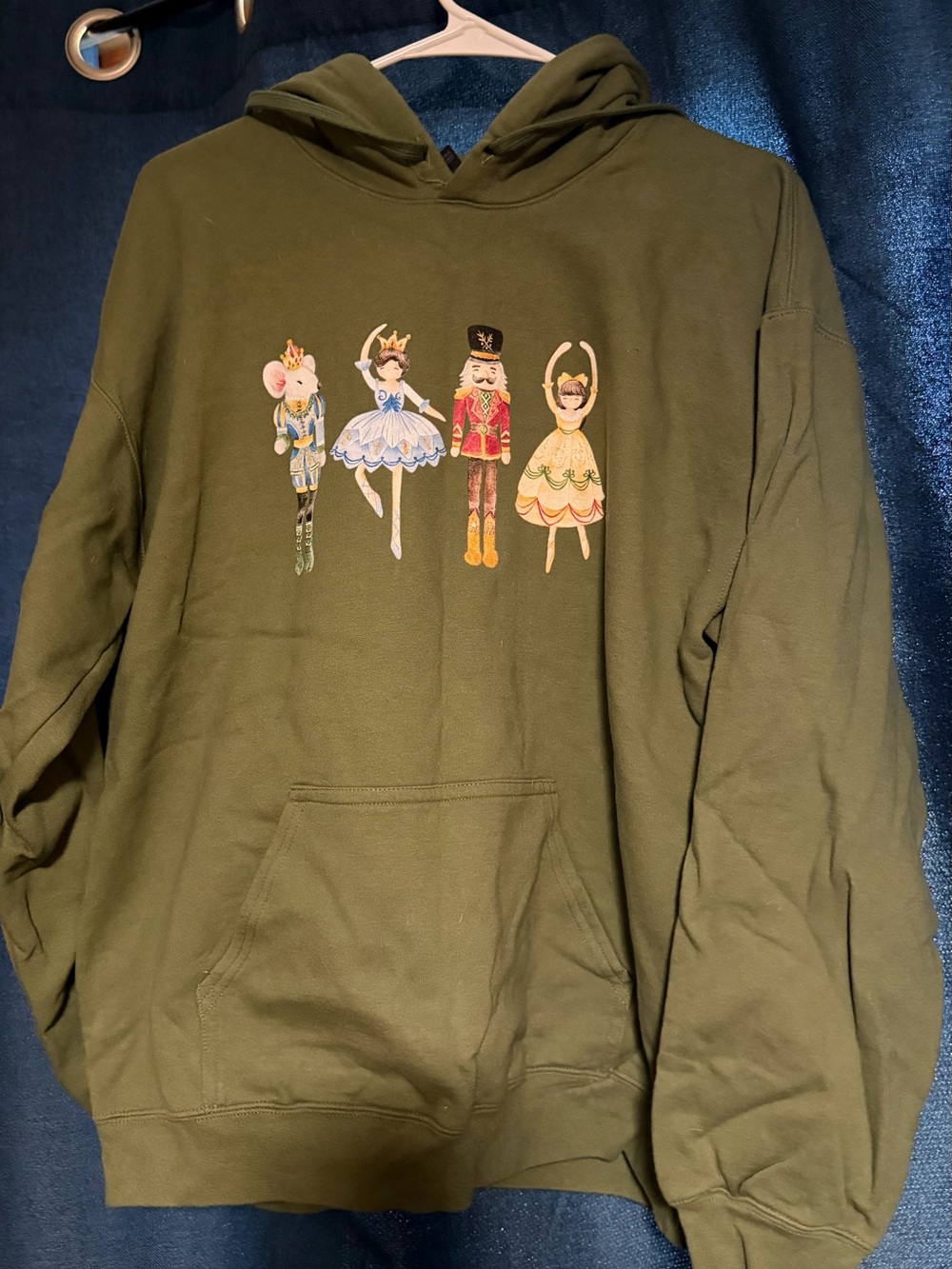 Ladies Olive Green Nutcracker Hoodie Brand New Size Large